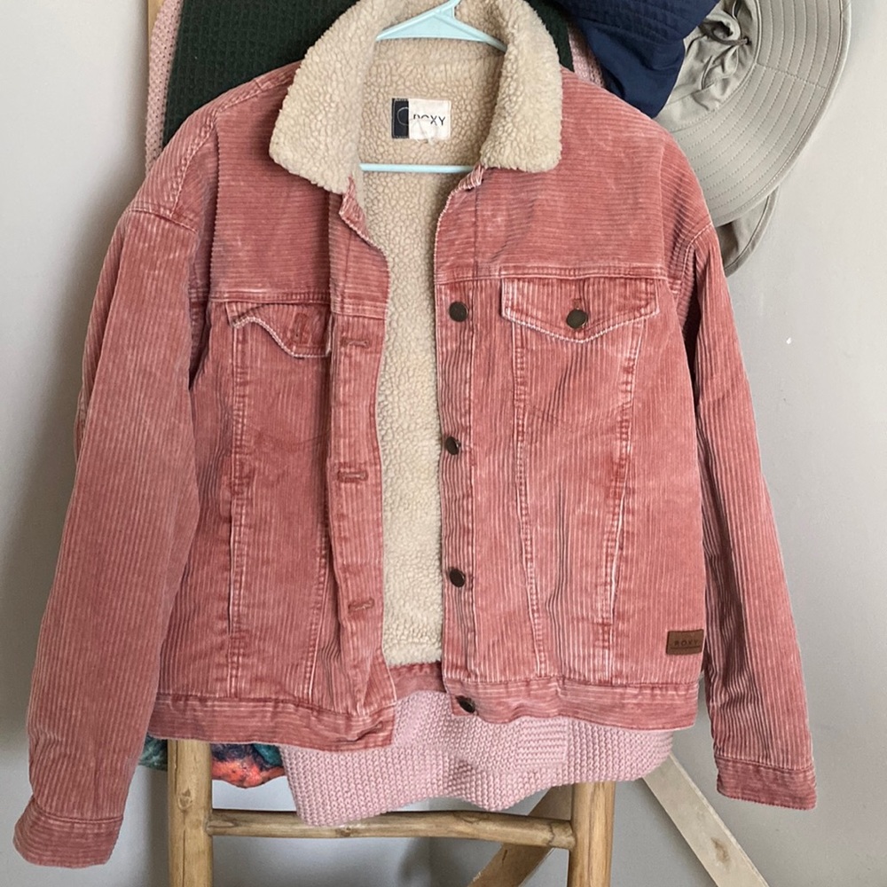 XS Roxy Corduroy jacket in Rustic Orange with Sherpa lining